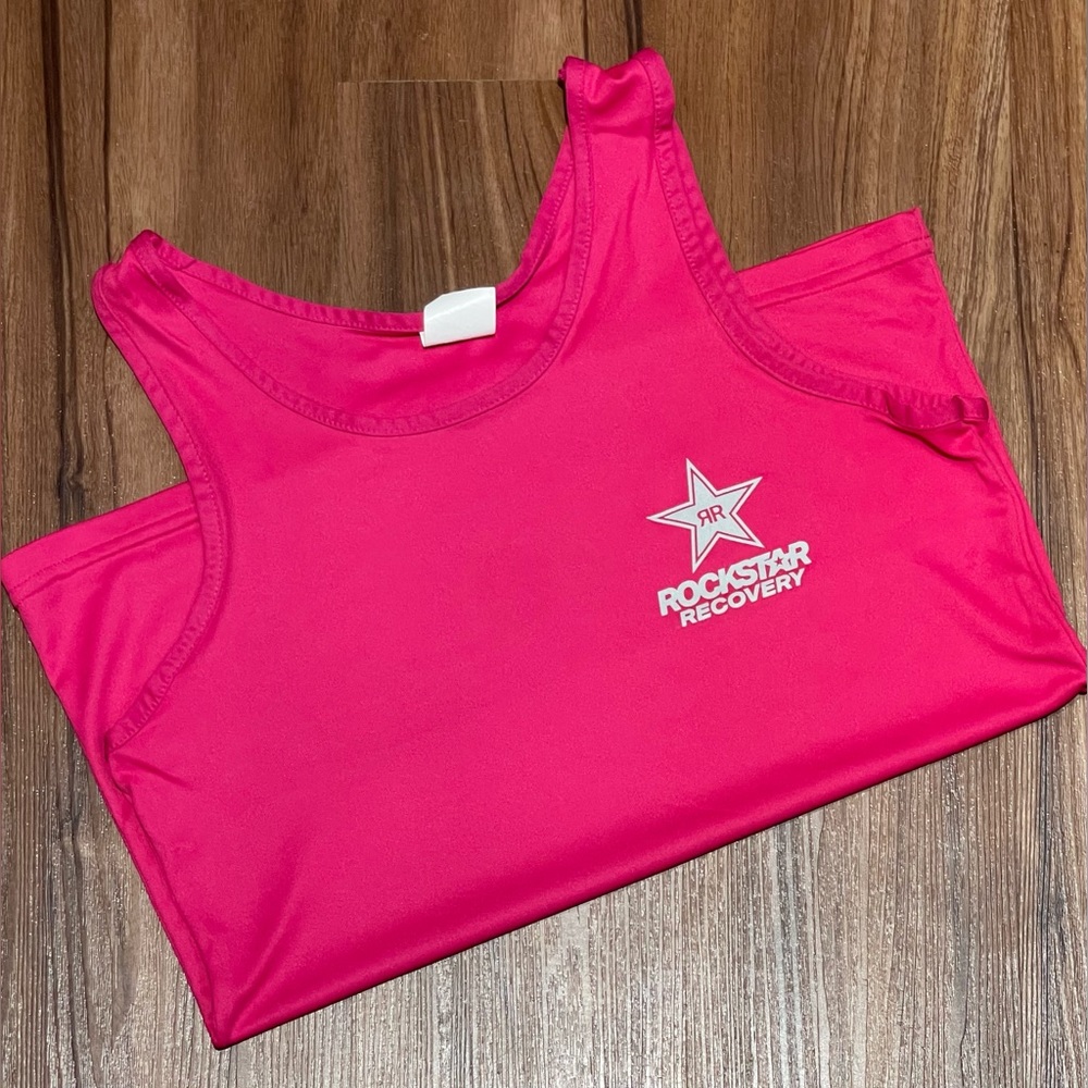 RockStar Energy Drink Pink Sleeveless Tank Top - S